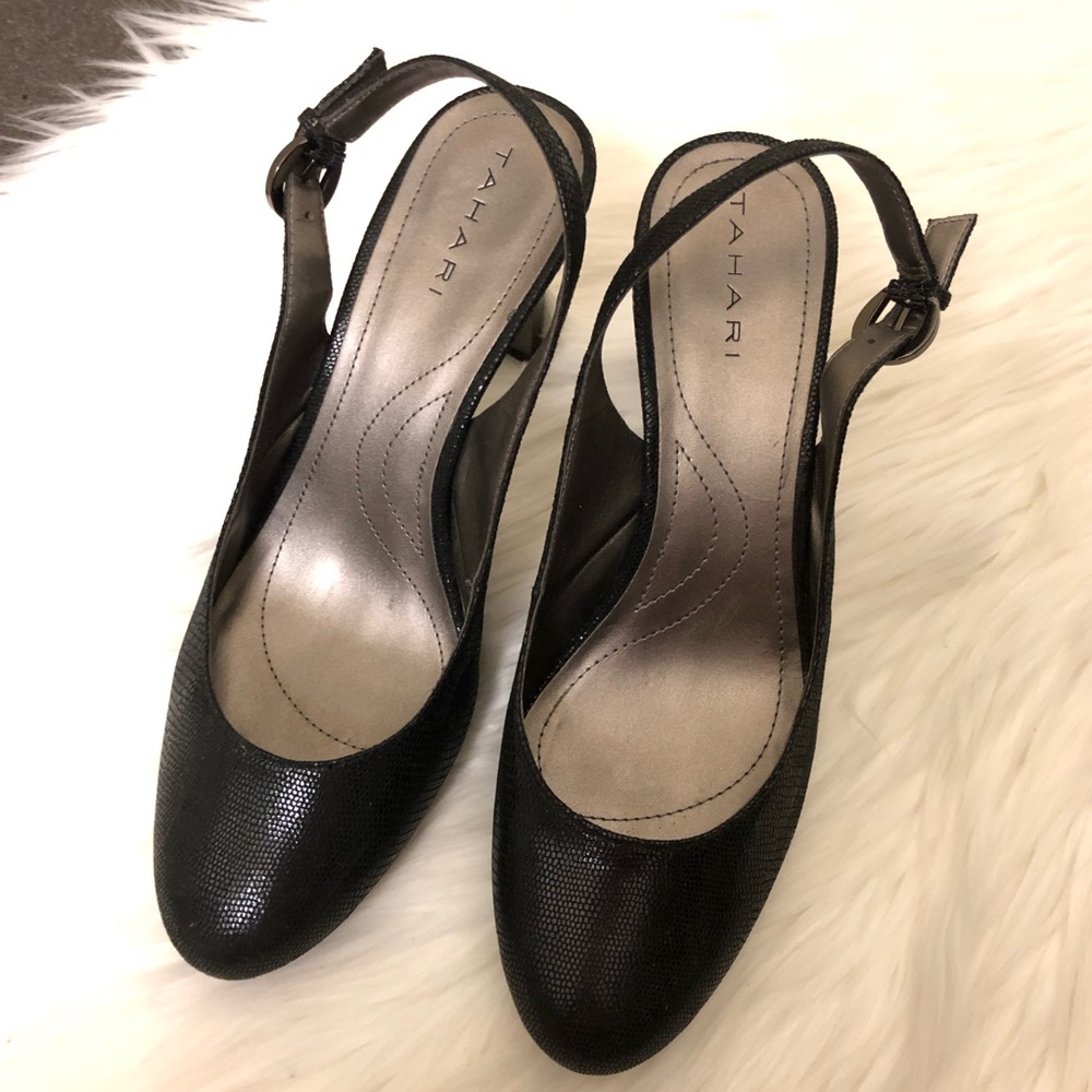 Tahari sling back heels